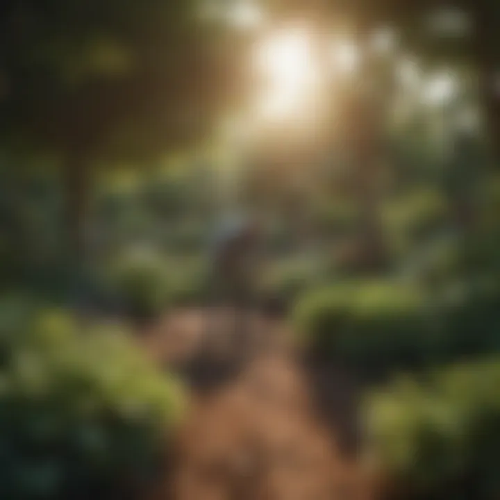 Person gardening in a peaceful setting