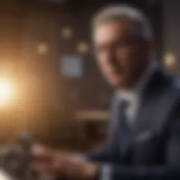 A visionary leader inspiring a team