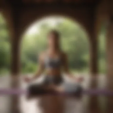 A tranquil yoga session in a peaceful setting