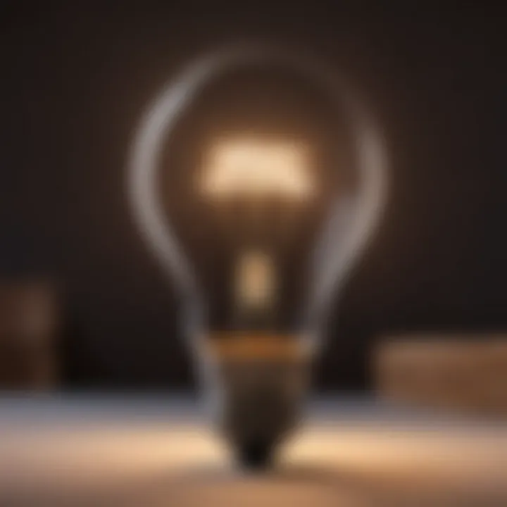 Illustration of a light bulb representing insights gained from communication books