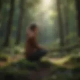 Person practicing mindfulness in nature