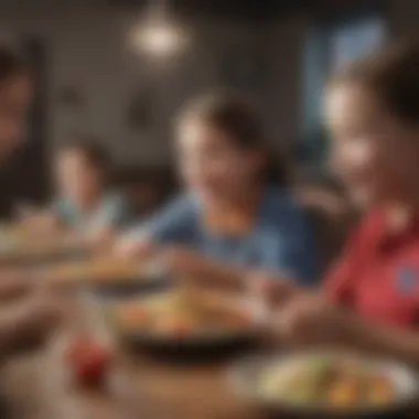 Children happily receiving nutritious meals