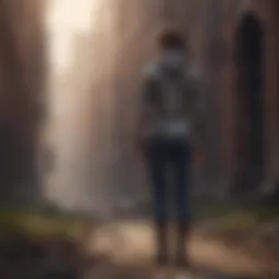 A person standing tall and looking ahead with determination