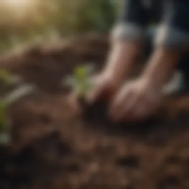 Person planting seeds in soil as a metaphor for growth and overcoming phobias