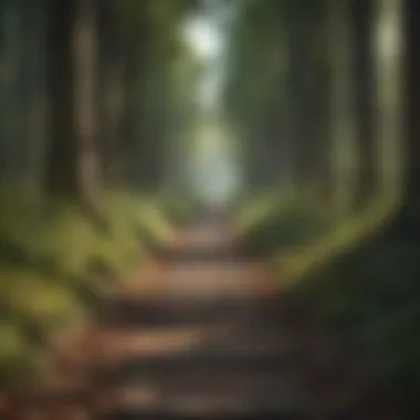 Pathway through a peaceful forest