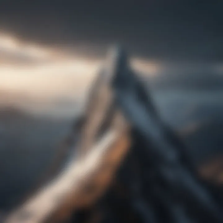 A mountain peak representing achievement and aspirations