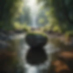 A serene landscape symbolizing tranquility and focus