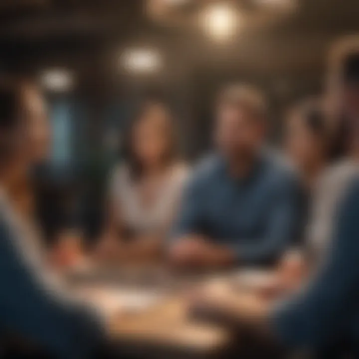 A group of diverse individuals engaging in a motivational session