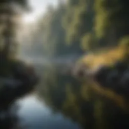 A serene landscape symbolizing tranquility and self-reflection