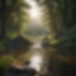 A serene landscape promoting tranquility