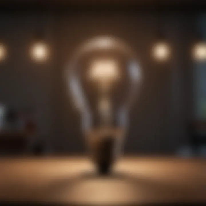 A light bulb glowing, indicating innovative ideas and mindset