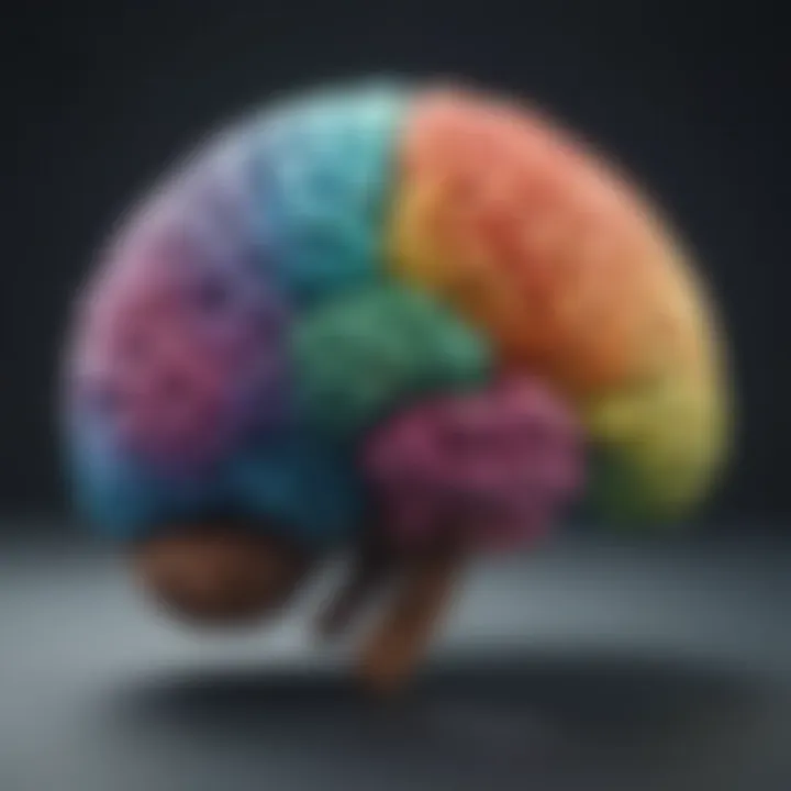 An abstract representation of a brain with colorful patterns, indicating mental wellness