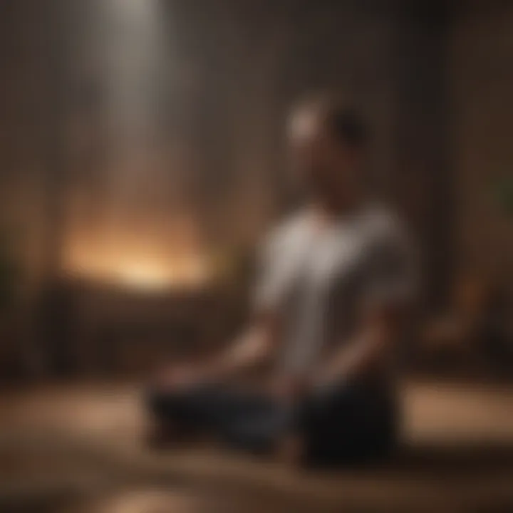 A guided meditation session demonstrating mindfulness practices.