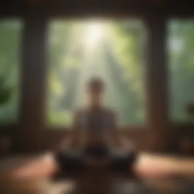 Meditation for Stress Relief Calm and serene meditation space promoting relaxation and stress reduction