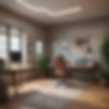 Relaxing Office Environment A serene office space designed for relaxation and focus.