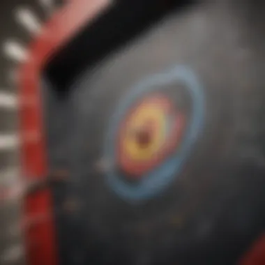 Visualizing Success: The Art of Target Setting Target board with arrows pinpointing success