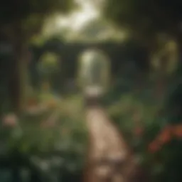 A lush garden symbolizing personal growth and transformation.