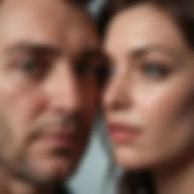 Emotional Disconnection in a Sexless Marriage Abstract representation of emotional disconnection in a relationship