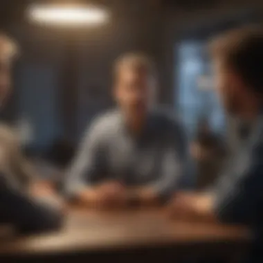 Active Listening in Leadership A leader engaging in active listening during a team meeting