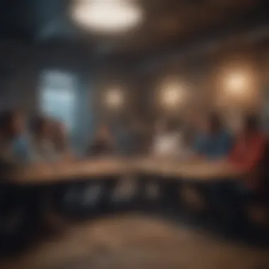 A diverse group of individuals brainstorming and collaborating together