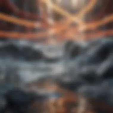 An abstract representation of innovative ideas flowing like a stream