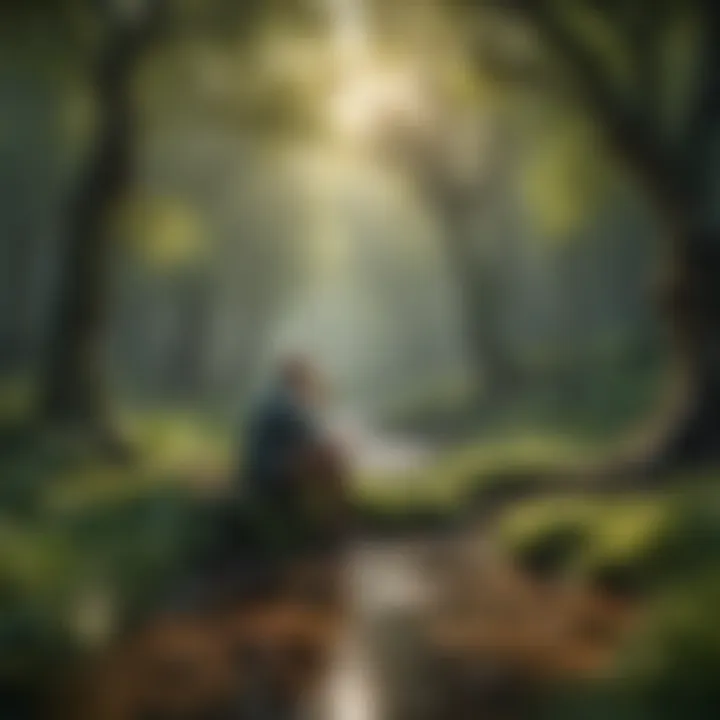 Illustration depicting the interconnectedness of emotional well-being and nature