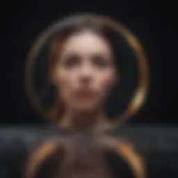 Abstract concept of self-reflection and personal growth