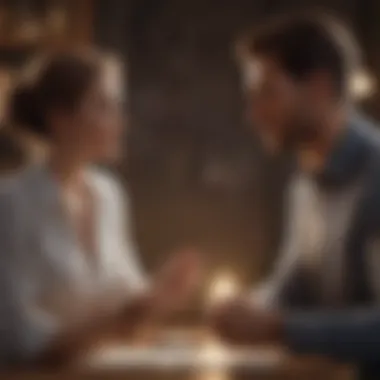 Enhancing Relationship Communication Illustration depicting two figures engaging in deep conversation
