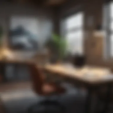 Optimized Workspace for Enhanced Focus A serene workspace with organized materials promoting focus.