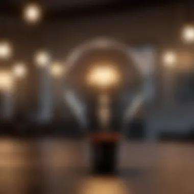 Creative Leadership Solutions Innovative leader with light bulb symbolizing creativity