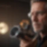 Visionary leader with telescope in hand