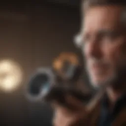 Visionary leader with telescope in hand
