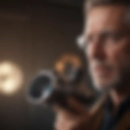 Visionary leader with telescope in hand