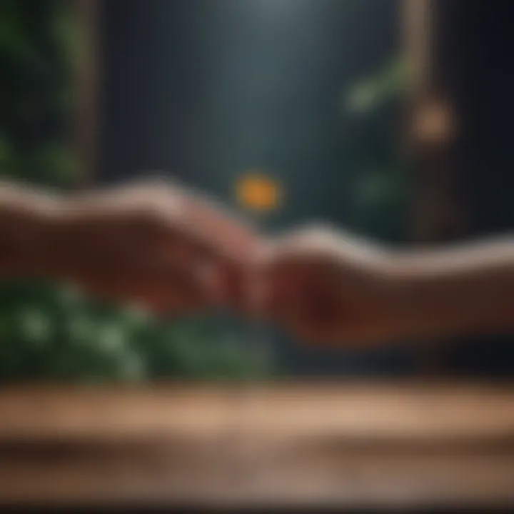 Abstract representation of trust and connection