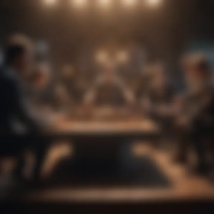 A group collaborating in a harmonious environment