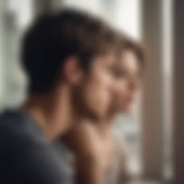 Reflecting on Relationship Decisions A contemplative individual gazing out of a window, reflecting on their relationship choices