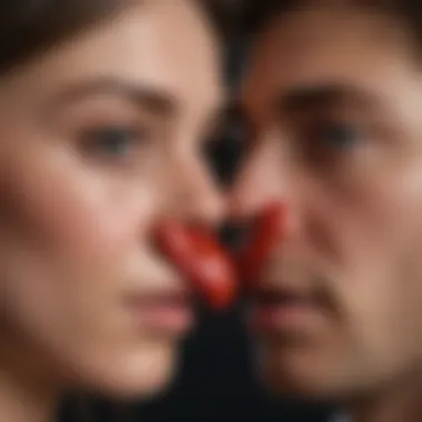 The Emotional Dilemma A heart divided into two sections, representing the emotional struggle of ending a relationship