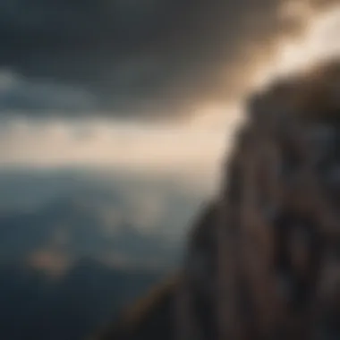 Conquering Fears and Building Confidence A person standing on a mountain peak overlooking a vast horizon