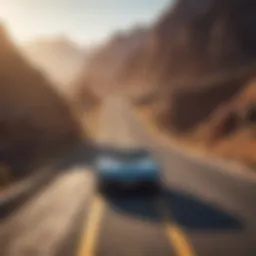 Concept of financial freedom with open road