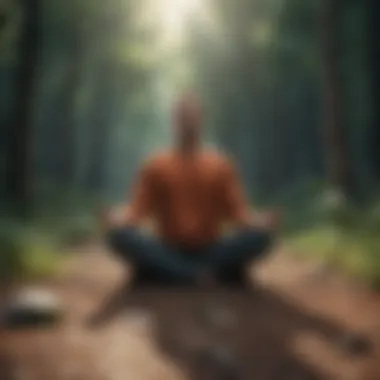 A person engaging in mindfulness or meditation