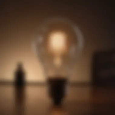 Illuminating Ideas for Achievement A light bulb representing new ideas