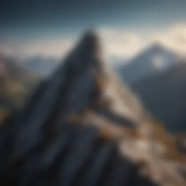 Reaching New Heights A mountain peak illustrating triumph