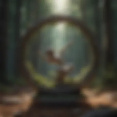 Sculpture symbolizing the fusion of nature and modernity