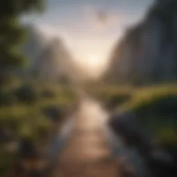 A serene landscape representing inner peace