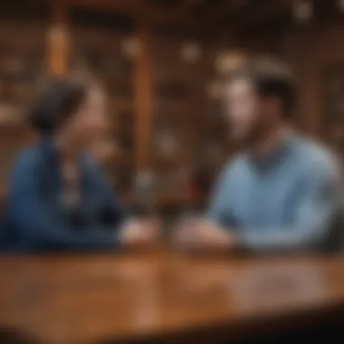 Podcast Discussion on Relationship Communication A serene setting for a podcast discussion about relationships