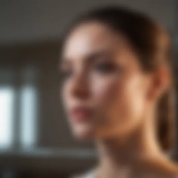 A reflection in a mirror representing self-discovery and awareness.