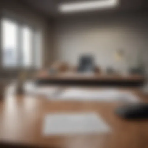 An empty office desk symbolizing lack of motivation