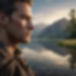 A serene landscape representing self-awareness and reflection