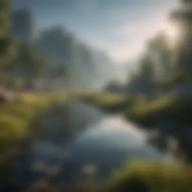 Tranquil Landscape for Mindfulness A serene landscape that promotes tranquility and mindfulness