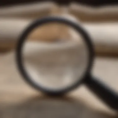 Close-up of a magnifying glass revealing hidden details